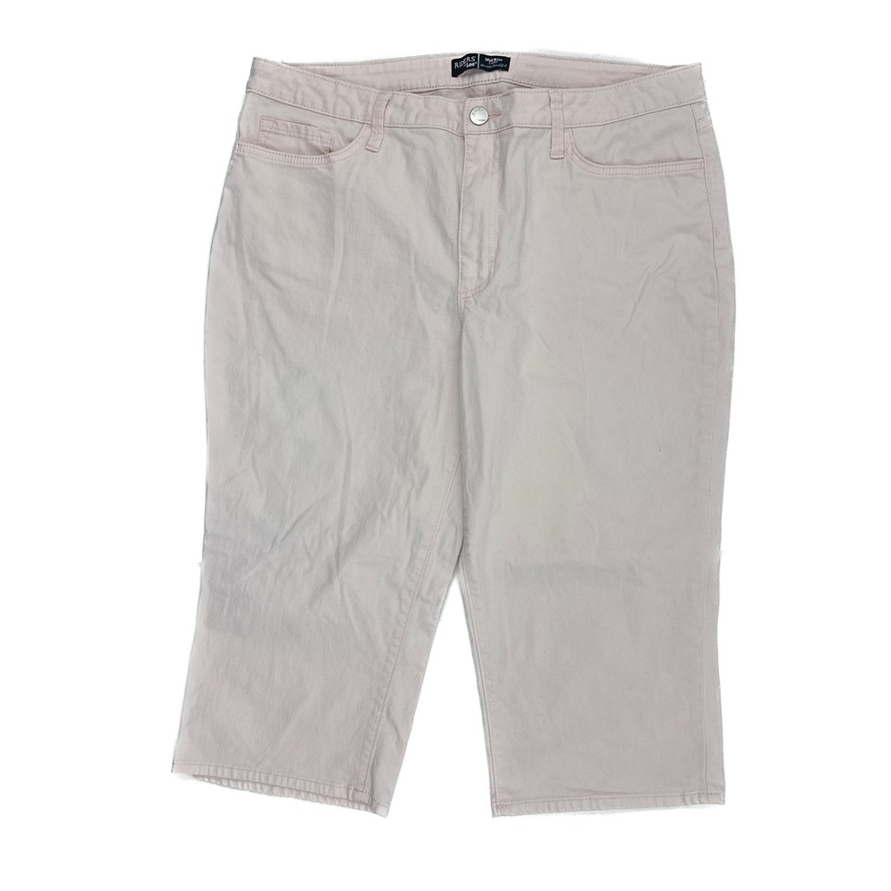 Riders by Lee Womens Mid Rise Capri Pants Pink Size 18M 1RMABWW Stretch Cropped